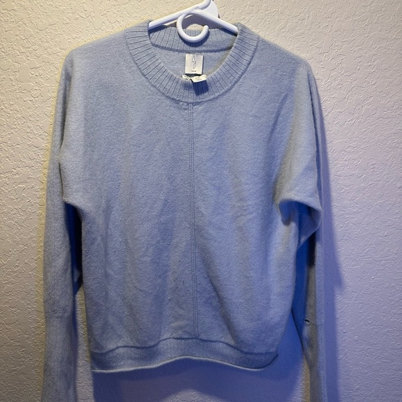 Joie 100% Cashmere Sweater Women’s Light Blue Genuine Cashmere / Hole/Flawed - Picture 2 of 8